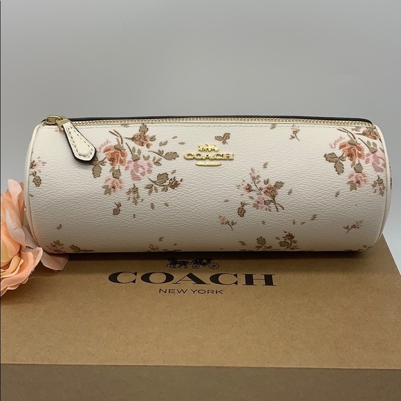 COACH MAKEUP BRUSH HOLDER WITH ROSE BOUQUET PRINT - Picture 12 of 12